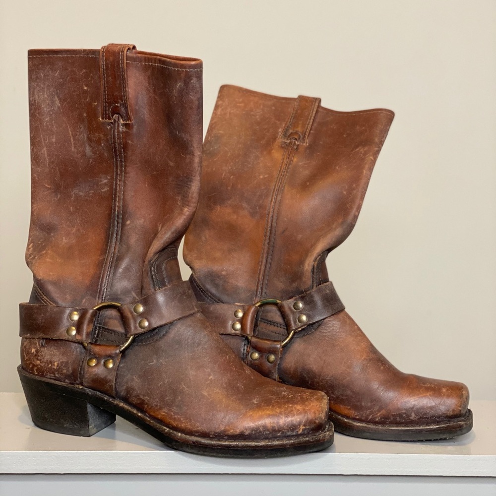 Frye Mid Height Harness Motorcycle Boot size 8